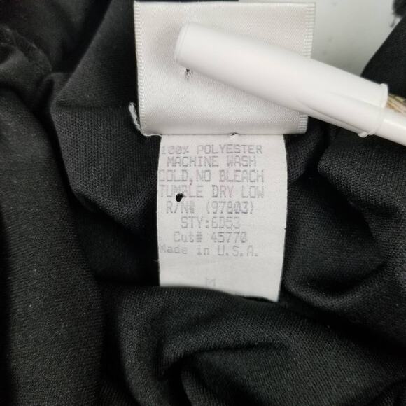 International Newport Group Red Black Floral Sheer Overlay Vintage Dress Med - Picture 6 of 6